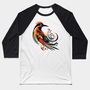 Abstract Tribal-Inspired Bird Baseball T-Shirt